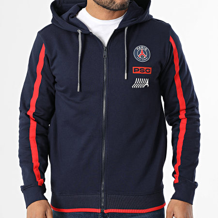 PSG - Sweat Capuche Zippé PSG P25121 Bleu Marine