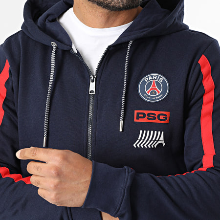 PSG - Sweat Capuche Zippé PSG P25121 Bleu Marine