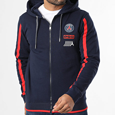 PSG - Sweat Capuche Zippé PSG P25121 Bleu Marine