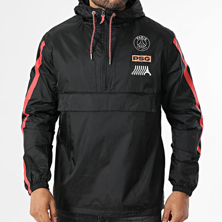 PSG - PSG Giacca a vento con cappuccio P25126 Nero