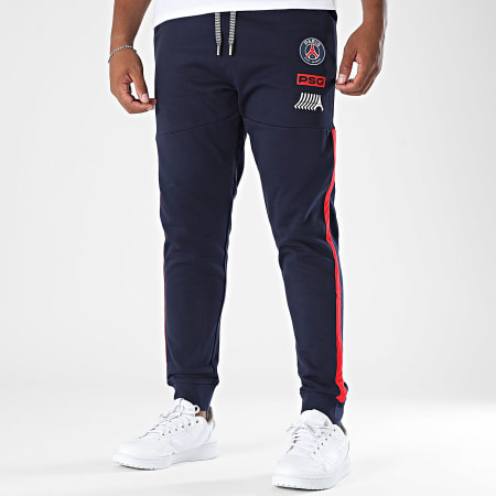 PSG - Pantaloni da jogging a fascia del Paris Saint-Germain P25122 blu navy
