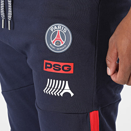 PSG - Pantaloni da jogging a fascia del Paris Saint-Germain P25122 blu navy