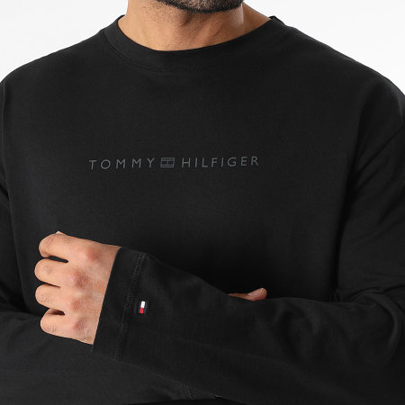 Tommy Hilfiger - Tee Shirt Manches Longues Logo 3651 Noir
