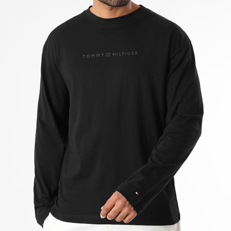 Tommy Hilfiger - Tee Shirt Manches Longues Logo 3651 Noir