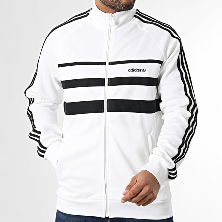 Adidas Originals - Veste Zippée First JX1489 Blanc Noir