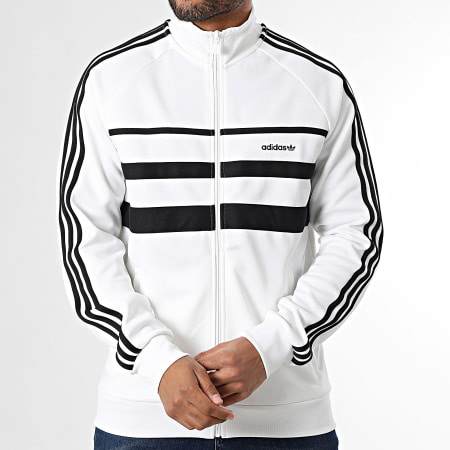 Adidas Originals - Veste Zippée First JX1489 Blanc Noir