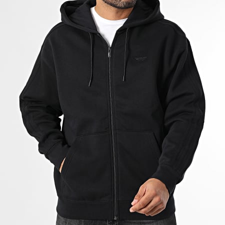 Adidas Originals - Sweat Zippé Capuche Baggy JW8367 Noir