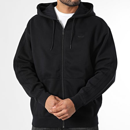 Adidas Originals - Sweat Zippé Capuche Baggy JW8367 Noir