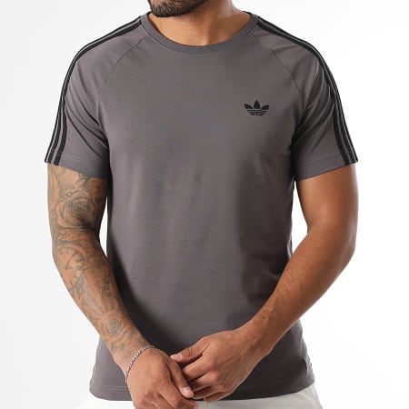 Adidas Originals - Tee Shirt A Bandes Tight 3 Stripes JX1541 Gris Anthracite