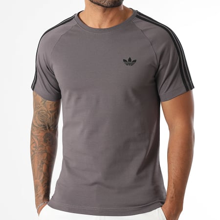 Adidas Originals - Tee Shirt A Bandes Tight 3 Stripes JX1541 Gris Anthracite