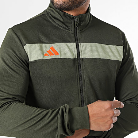 Adidas Sportswear - Ensemble De Survetement A Bandes Tiro JX2217 Vert Kaki Foncé