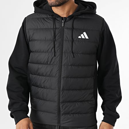 Adidas Sportswear - Veste Capuche Zippée Essential KA5251 Noir