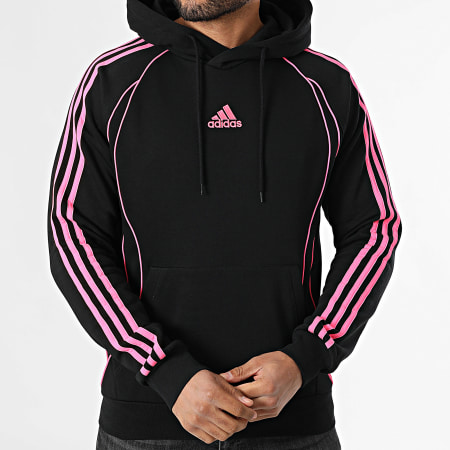 Adidas Sportswear - Sweat Capuche Teamgeist JY6392 Noir Rose Fluo