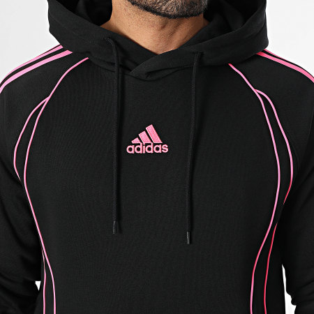 Adidas Sportswear - Sweat Capuche Teamgeist JY6392 Noir Rose Fluo