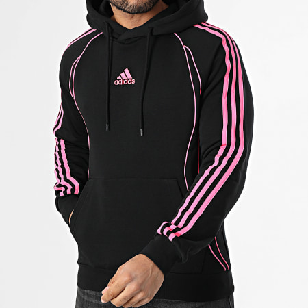 Adidas Sportswear - Sweat Capuche Teamgeist JY6392 Noir Rose Fluo