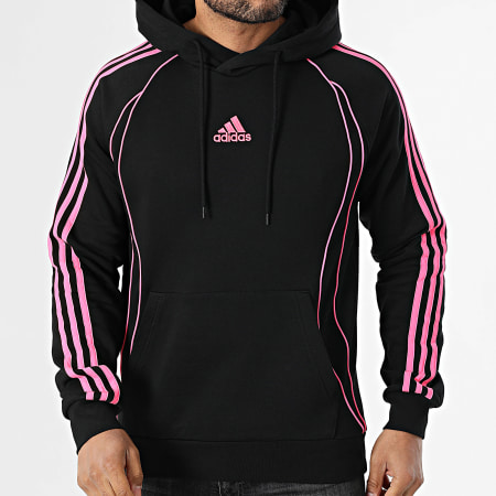Adidas Sportswear - Sweat Capuche Teamgeist JY6392 Noir Rose Fluo