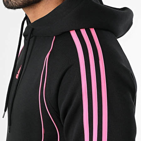 Adidas Sportswear - Sweat Capuche Teamgeist JY6392 Noir Rose Fluo
