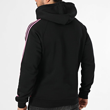 Adidas Sportswear - Sweat Capuche Teamgeist JY6392 Noir Rose Fluo