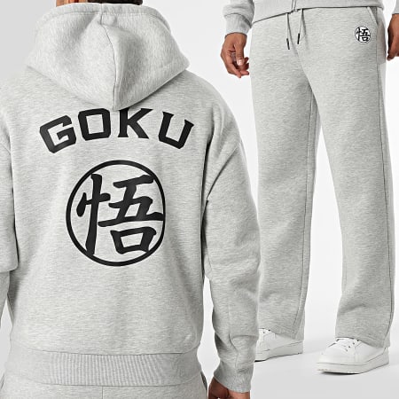 Dragon Ball Z - Ensemble De Survêtement Goku Back Gris Chiné