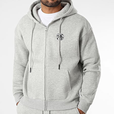 Dragon Ball Z - Ensemble De Survêtement Goku Back Gris Chiné