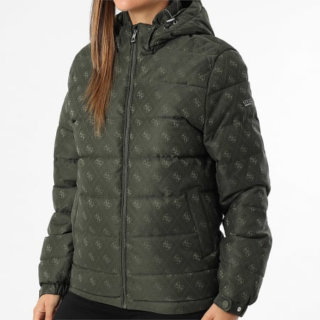 Guess - Doudoune Capuche Femme M5BL0B-W2322 Vert Kaki