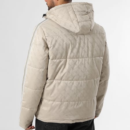 Guess - Doudoune Capuche A Bandes Z5BL02-WFIQ2 Beige