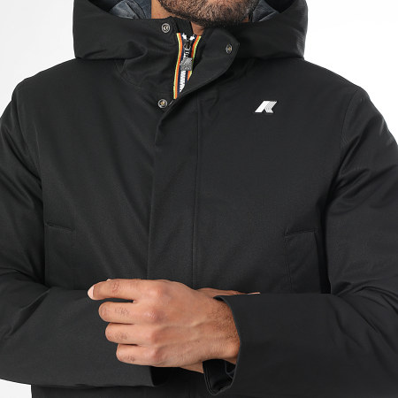 K-Way - Parka con cappuccio in twill Jarno Marmotta K8133FW Nero