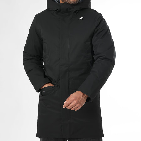 K-Way - Parka con cappuccio in twill Jarno Marmotta K8133FW Nero