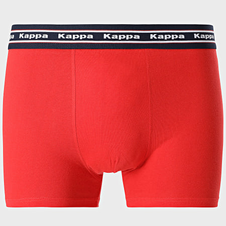 Kappa - Juego de 3 bóxers 92892330 Rojo Azul marino Gris brezo