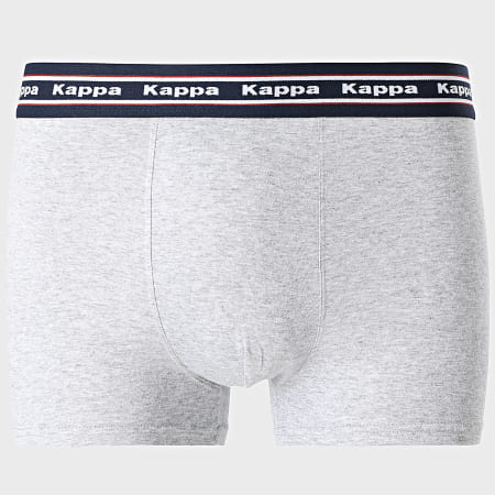 Kappa - Juego de 3 bóxers 92892330 Rojo Azul marino Gris brezo