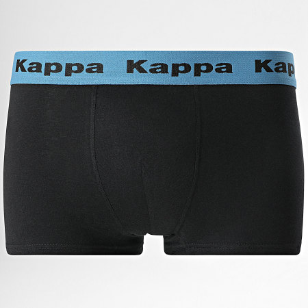 Kappa - Juego de 3 bóxers 92890414 Negro Azul real Gris brezo