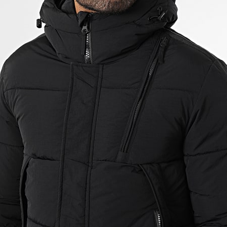 Kymaxx - Chaqueta lisa con capucha Negra
