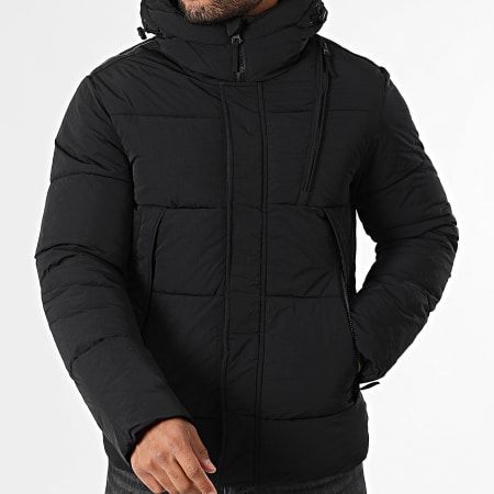 Kymaxx - Chaqueta lisa con capucha Negra