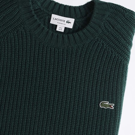Lacoste - Pull Logo Brodé Crocodile Classic Fit Vert