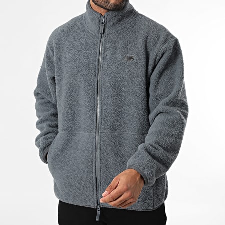 Gilet Polaire Zippé L.L.Bean Gris Et Noir - Taille M Femme, Polyester, Occasion En Très Bon état, Fabriqué Au Nicaragua