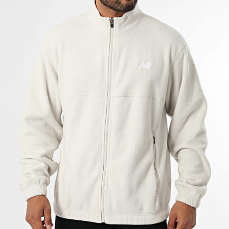 Zipped Fleece Jacket MJ53507 Beige