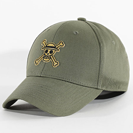 One Piece - Casquette Mugiwara Vert Kaki Doré