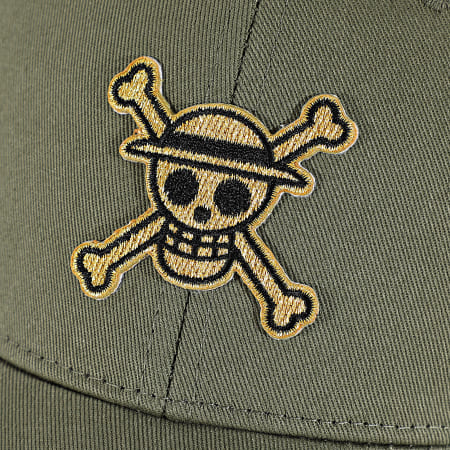 One Piece - Casquette Mugiwara Vert Kaki Doré