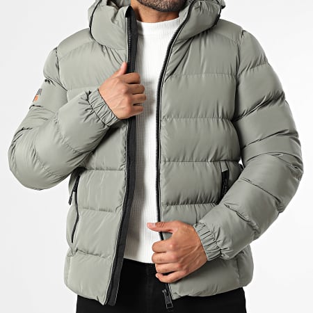 Superdry - Doudoune Capuche M5011905A Vert Kaki