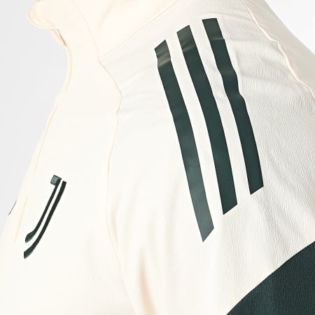 Adidas Originals - Veste Zippée Juventus JN7471 Beige Clair Vert Foncé