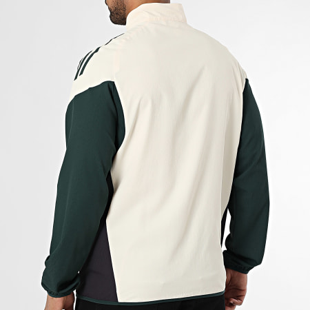 Adidas Originals - Veste Zippée Juventus JN7471 Beige Clair Vert Foncé