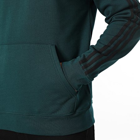 Adidas Originals - Sweat Capuche A Bandes 3 Stripes JY1378 Vert Bouteille