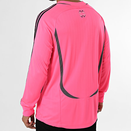 Adidas Sportswear - Tee Shirt Manches Longues A Bandes Teamgeist JW5910 Rose Fluo