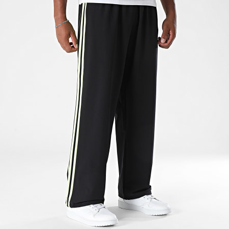 Adidas Originals - Pantalon Jogging A Bandes Woven Drill JW5911 Noir Vert Fluo