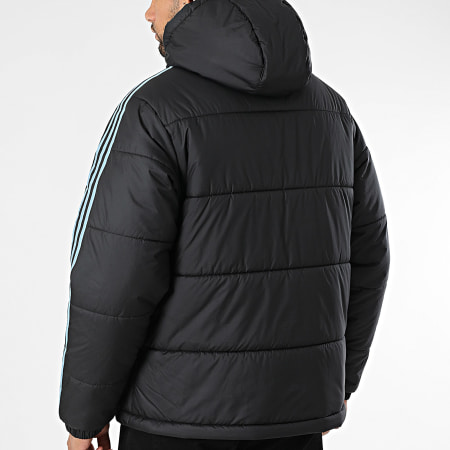 Adidas Originals - Doudoune Capuche A Bandes Adic Reversible JW5846 Noir Bleu Clair