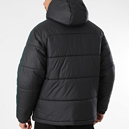 Adidas Originals - Doudoune Capuche A Bandes Adic Reversible JX6447 Noir Vert Pétrole