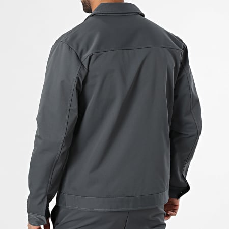 Classic Series - 071 Houtskoolgrijze jas met rits en pantalonset