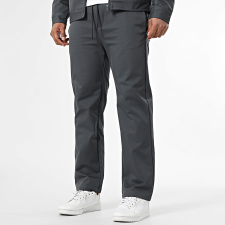 Classic Series - 071 Houtskoolgrijze jas met rits en pantalonset