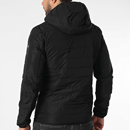 EA7 Emporio Armani - Veste Zippée Capuche 8NPB14-PNE1Z Noir Argenté