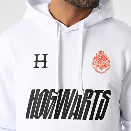 Harry Potter - Sweat Capuche Hybrid Hogwarts Blanc Noir